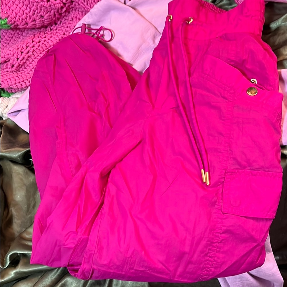 Hot Pink Drawstring Alicia Keys pants